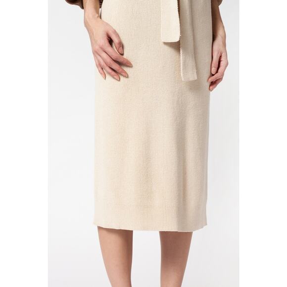 Lauren Manoogian Rib Skirt Crudo Natural Cotton Wool Designer Size 0 XS thru M - Picture 4 of 16